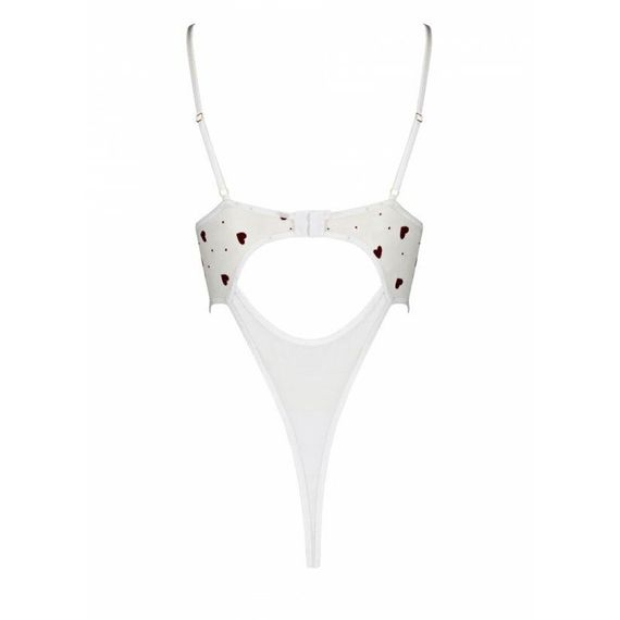 Еротичний боді з малюнком Passion LOVELIA BODY S/M, white | Зображення 5