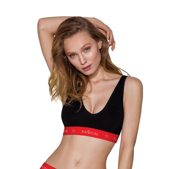 Спортивний топ на широких бретелях Passion PS003 TOP black, M