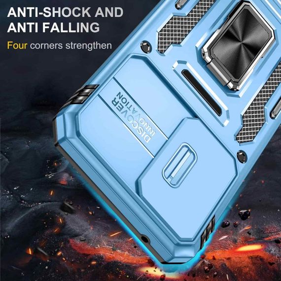 Ударопрочный чехол Camshield Army Ring для Samsung Galaxy A54 5G Голубой / Light Blue | Зображення 6