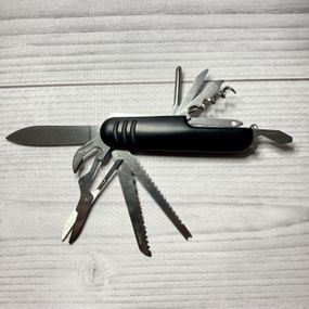 Складной туристический нож Traveler 12в1, 9.1см (144шт/ящ) №5011GAC black