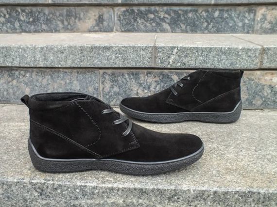 Теплі черевики чорний замш 42 розмір | Зображення 1