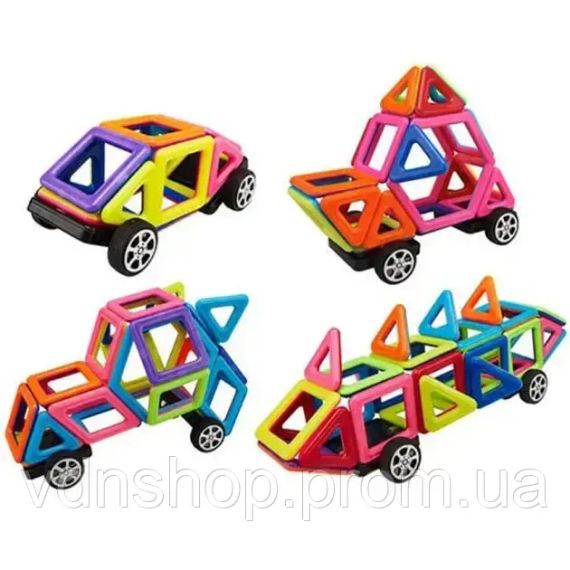 36 деталей Магнітний конструктор, дитячий 3Д конструктор, конструктор магнітний у валізі | Зображення 6