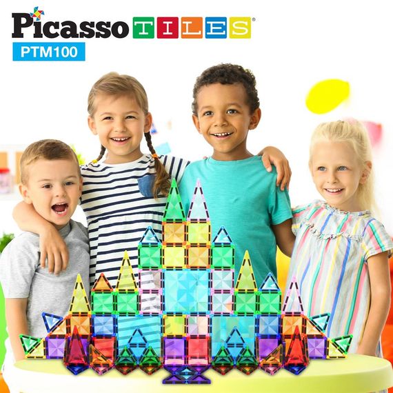 Конструктор магнітний MINI DIAMOND SERIES SET PTM100/22327 PICASSO TILES , 100 деталей, у коробці | Зображення 5