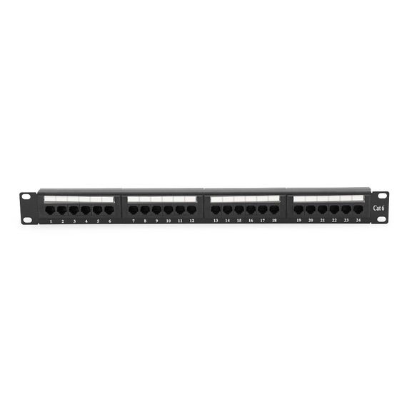 Патч-панель RITAR 24 порти UTP DUAL кат 6 19 "1U НЕ екранована чорна Q25 | Зображення 1