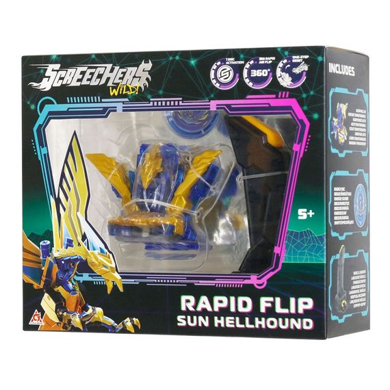 Ігровий набір "S5 L0.5 Сан Хелхаунд" Screechers Wild! EU686104B запускач, машинка-трансформер