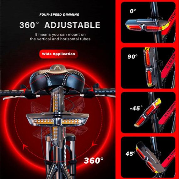 Велосипедний габаритний ліхтар XA-817, Ліхтарі для велосипеда з поворотниками, Задній стоп велосипед UD-53 | Зображення 1