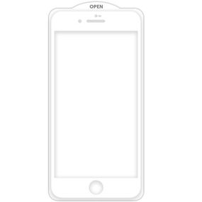 Захисне скло SKLO 5D (тех.пак) для Apple iPhone 7 / 8 / SE (2020) (4.7") Білий / Біла підкладка