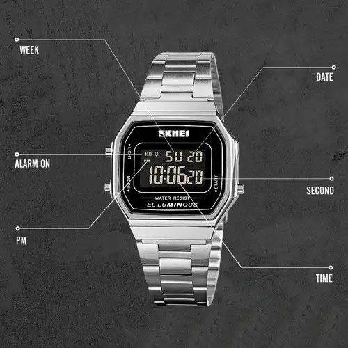 Часы old school SKMEI 1647SI, Мужские наручные часы vintage new Оригинальные мужские KW-87 | Зображення 3