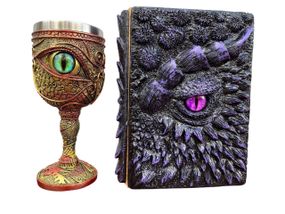 Подарунковий набір Келих 3D Око Зелений і Блокнот 3D «Око Ілюзій»