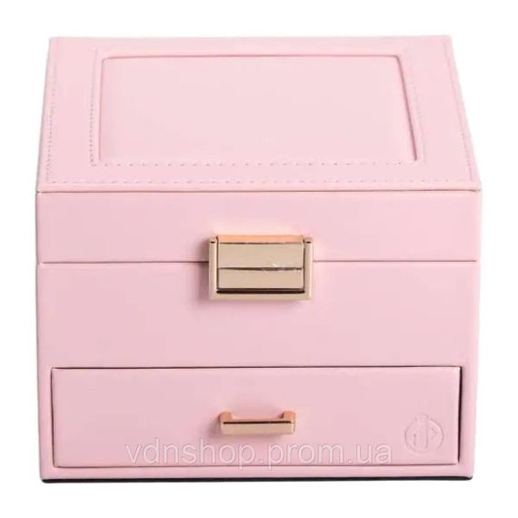 Шкатулка для украшений из эко кожи 2 яруса органайзер для ювелирных изделий HP-5-2P | Зображення 5