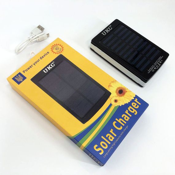Аккумулятор портативный для зарядки телефона Solar 20000 mAh, Внешняя батарея для телефона смартфона WO-56 | Зображення 5