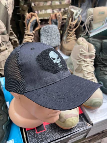 Бейсболка тактична «Punisher» Rip-Stop Black 5.0 | Зображення 5