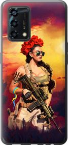 Чехол на Oppo A95 Украинка с оружием "5316u-2345-17620"