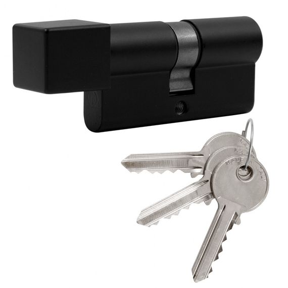 AGB Cortellezzi цилиндр Cortellezzi Primo 117 SQ 35x35 ключ/квадратный поворотник чорний
