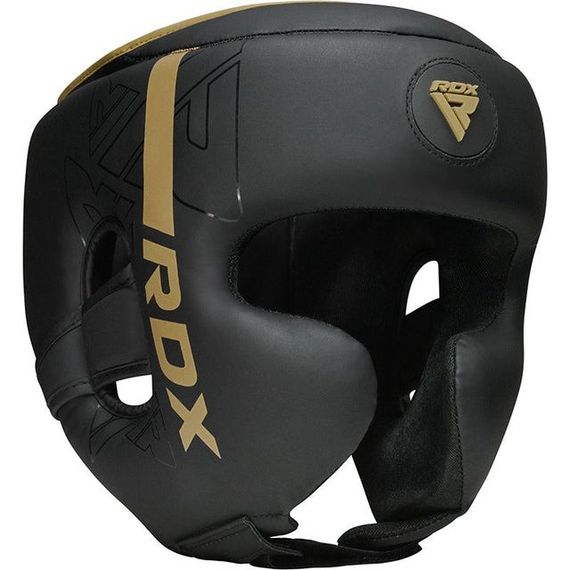 Шолом боксерський  RDX F6 KARA Matte Golden M (капа у комплекті) | Зображення 1
