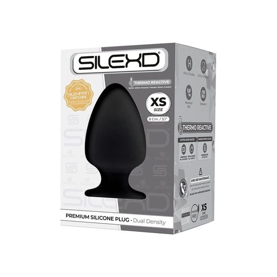 Анальна пробка SilexD (Model 1 size XS) двошарова, силікон + Silexpan, діаметр 4,5 см | Зображення 1