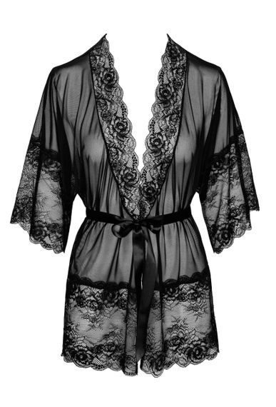 Пеньюар Kissable Midnight Kiss Negligee Чорний L/XL | Зображення 6
