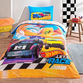 Постільна білизна TAC Disney 160×220 см Hot Wheels Let's Race