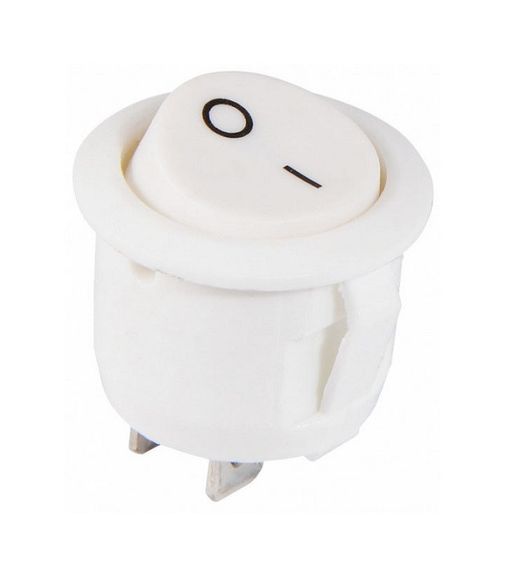 Перемикач KCD1-5-101 W/W 1 клавіша біла кругла Ny95500716