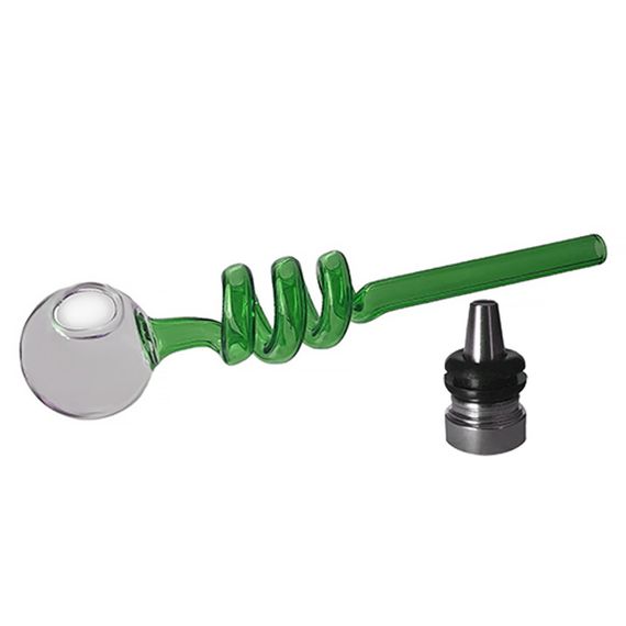 Стеклянная Трубка Спиральная "Herb Pipe Green" | Зображення 1