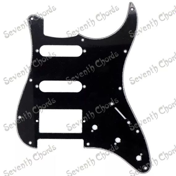 Пікгард для електрогітари SSH Fender Stratocaster ST China ЧОРНИЙ