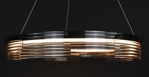 Люстра світлодіодна підвісна LED світильник для квартири на стелю лед 27948 Чорний 30-110х60х60 см. | Зображення 5