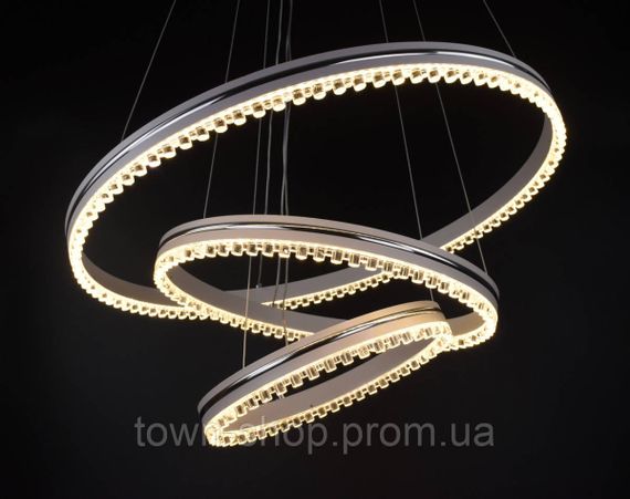 Люстра потолочная LED с пультом A55060/3P-wh-ch Белый 50-140х60х60 см. | Зображення 7