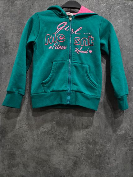 Кофта тепла на флісі на замку блискавці з капюшоном з кишенями на дівчинку для дівчинки дитяча | Зображення 1