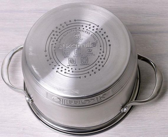 Каструля Kamille Mystery 3.9л зі скляною кришкою, 7-шарове дно | Зображення 5