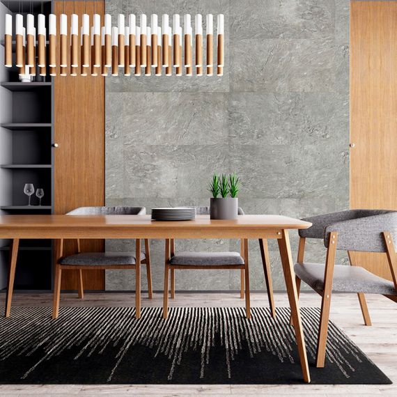 Самоклеюча вінілова плитка 600х300х1,5мм Сріблястий мармур, ціна за 1 шт. (СВП-103) Глянець SW-00000290 | Зображення 5