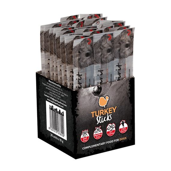 Ласощі для собак Alpha Spirit Turkey Sticks for Dogs з індичкою 30 шт х 10 гр