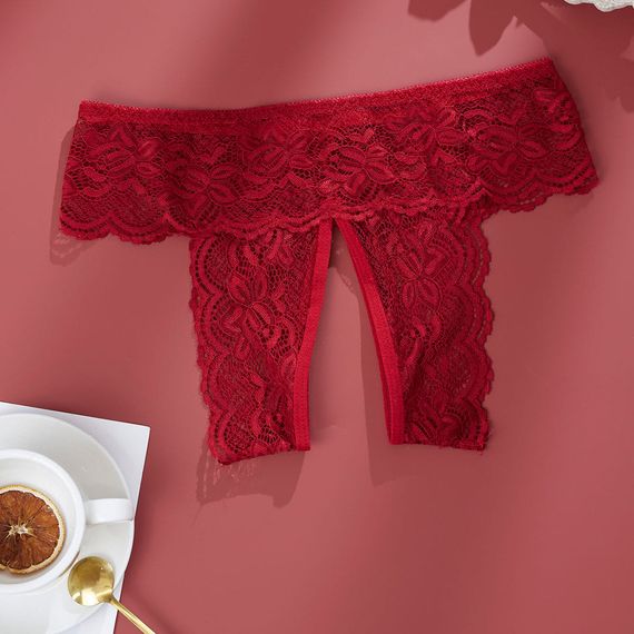 Еротичні труси Babydoll 3XL/4XL Бордовий 9294-2 | Зображення 7