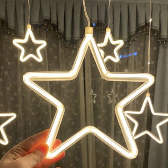 Світлодіодна гірлянда-світлова завіса Xmas Copper Curtain 4,3 м з 5 зірками XPRO (47647-7260_494) | Зображення 4