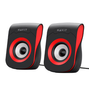Акустична система 2.0 стерео HV-SK599 6W USB чорний/червоний Havit