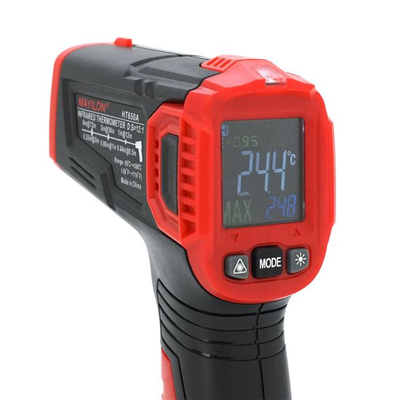 Инфракрасный термометр Mayilon HT-650A, LCD дисплей | Зображення 4