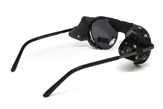 Окуляри захисні Global Vision Aviator-5 GunMetal (gray), сірі в темній оправі зі з'ємним ущільнювачем із синтетичної "шкіри" | Зображення 6