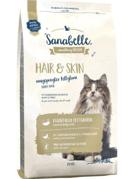 Sanabelle Hair & Skin Сухий корм для дорослих кішок з птицею 2 кг