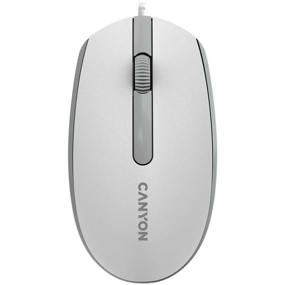 Мышь компьютерная проводная Canyon M-10 White/Gray CNE-CMS10WG светло-серая