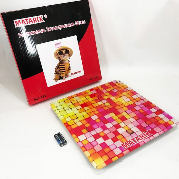 Ваги для підлоги MATARIX MX-452 180 кг, Ваги для вимірювання маси тіла, Електронні ваги мозаїка | Зображення 1