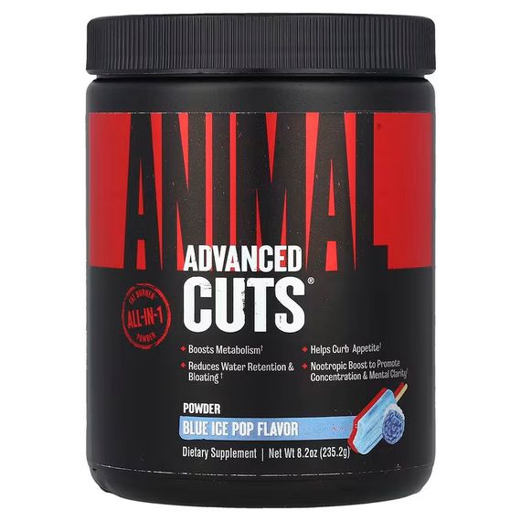 Жиросжигатель Universal Nutrition Animal, Advanced Cuts® Powder, Blue Ice Pop 235.2 g