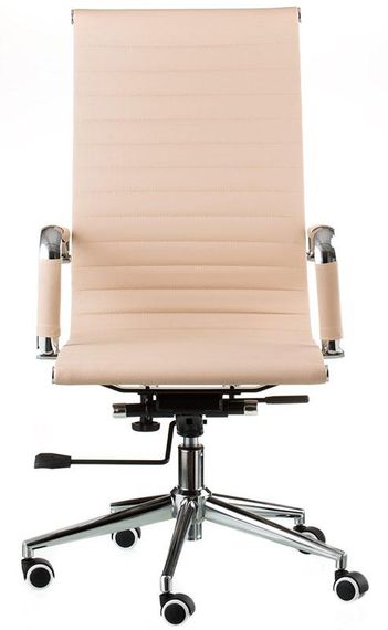 Кресло Solano artlеath бежевое рHB Ribbed Office Chair EA 119 | Зображення 1