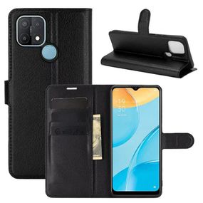 Чохол книжка з кишенями для карт на Oppo A15 / A15s колір Чорний