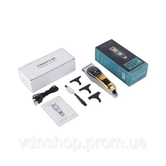 Беспроводная машинка для стрижки волос с дисплеем CHAO LAI CL-270 Триммер для лица машинка для стрижки | Зображення 1