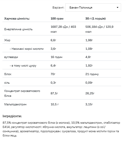 Whey Protein - 900g Strawberry-Banana | Зображення 1