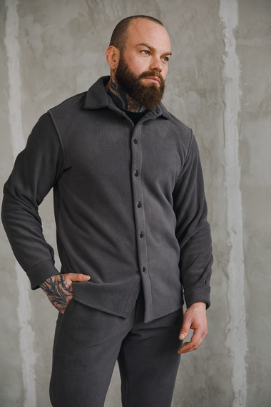 Костюм плюш Пуговица графит S | Зображення 2