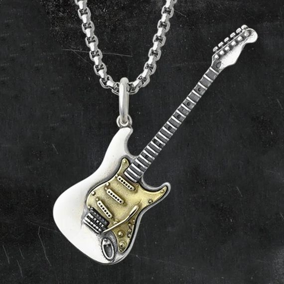 Кулон ланцюжок гітара прикрашання біжутерія Fender Stratocaster | Зображення 2