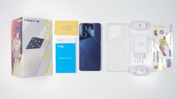 Смартфон TECNO POVA 5 (LH7n) 6.78' 8/128GB, 2SIM, 6000mAh, Mecha Black (4894947000492) | Зображення 1