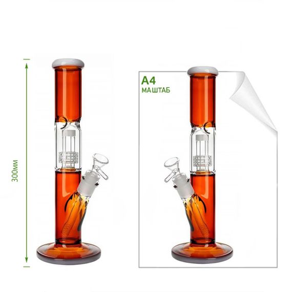 Кальян З Перколятором Скляний 30 См. "Matrix Tube Orange" | Зображення 1