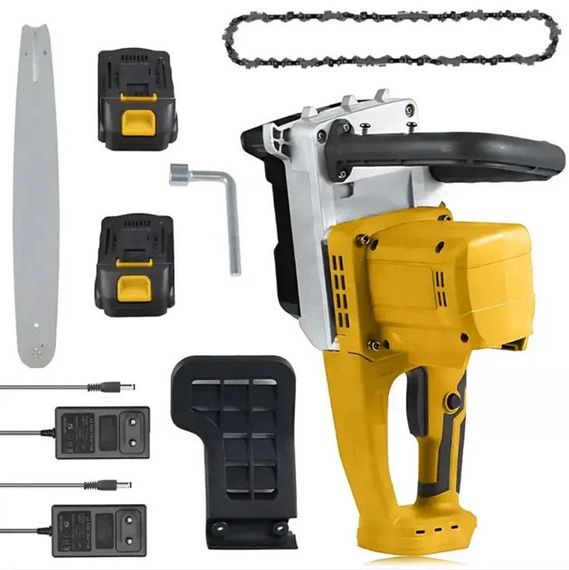 Акумуляторна ланцюгова пила Electric SAW 16" з 2 акумуляторами жовта | Зображення 1
