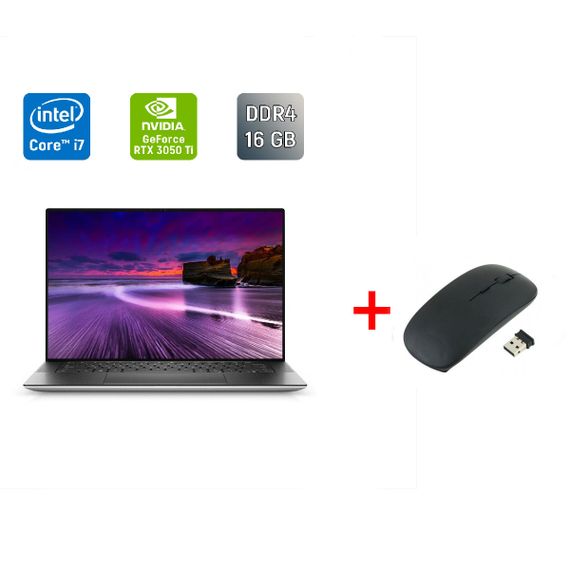Ігровий ноутбук Dell XPS 15 9510 / 15.6" (1920x1080) IPS / Intel Core i7-11800H (8 (16) ядер по 2.3 - 4.6 GHz) / 16 GB DDR4 / 512 GB SSD / nVidia GeForce RTX 3050 Ti, 4 GB GDDR6, 128-bit / WebCam / USB Type-C / Windows 11 б/в + Подарунок Миша / USB